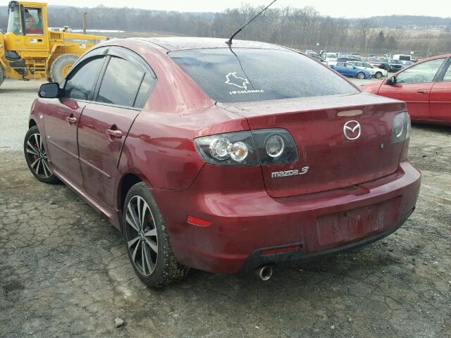 JM1BK323781134828 - 2008 MAZDA 3 S RED photo 3