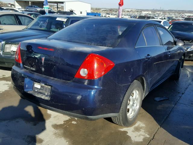 1G2ZG57B784249783 - 2008 PONTIAC G6 BASE BLUE photo 4