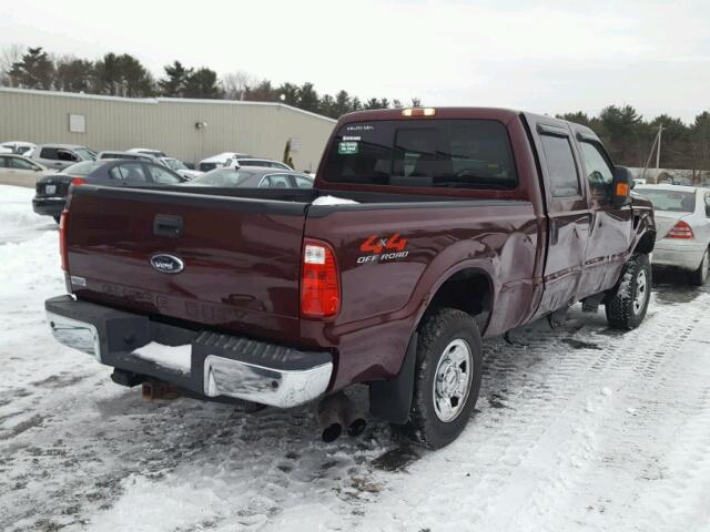 1FTSW21R69EB23110 - 2009 FORD F250 SUPER BURGUNDY photo 4