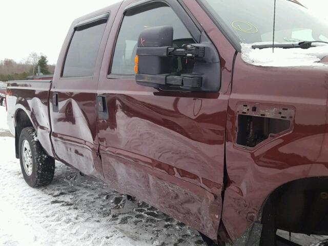 1FTSW21R69EB23110 - 2009 FORD F250 SUPER BURGUNDY photo 9