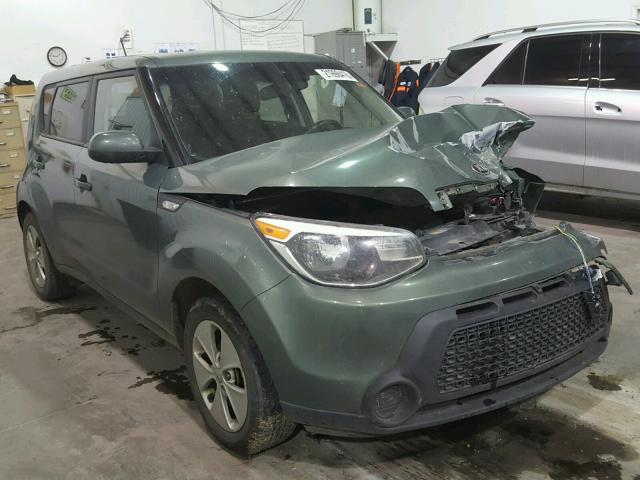 KNDJN2A23E7032831 - 2014 KIA SOUL GREEN photo 1