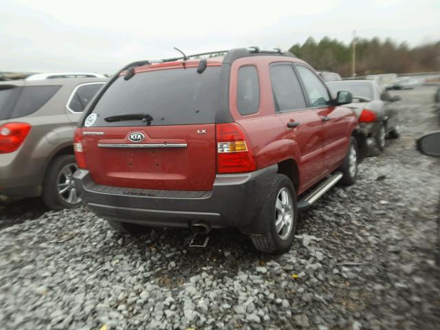 KNDJF724287526919 - 2008 KIA SPORTAGE L MAROON photo 4