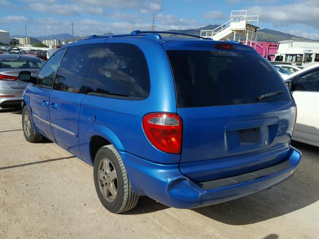 2D4GP44L44R606907 - 2004 DODGE GRAND CARA BLUE photo 3