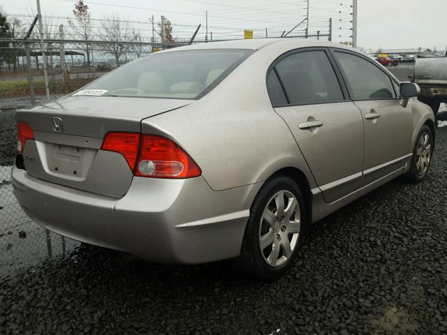 1HGFA16556L048649 - 2006 HONDA CIVIC LX GOLD photo 4