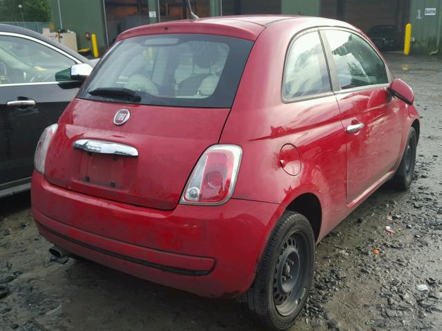 3C3CFFAR7CT272200 - 2012 FIAT 500 POP RED photo 4