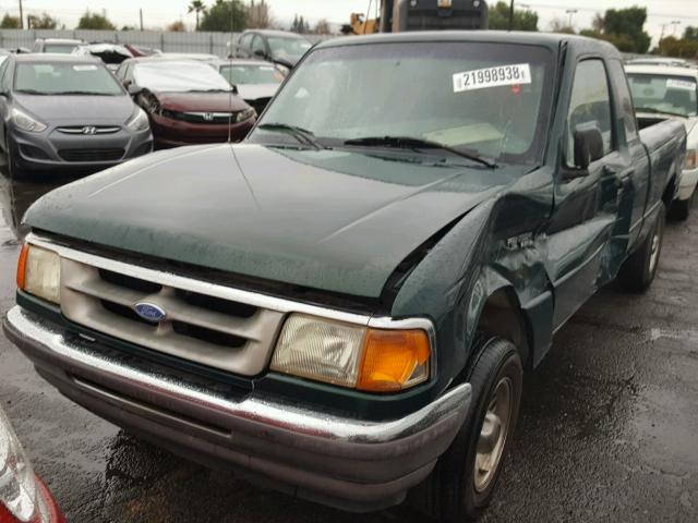 1FTCR14A2VPA93467 - 1997 FORD RANGER SUP GREEN photo 2