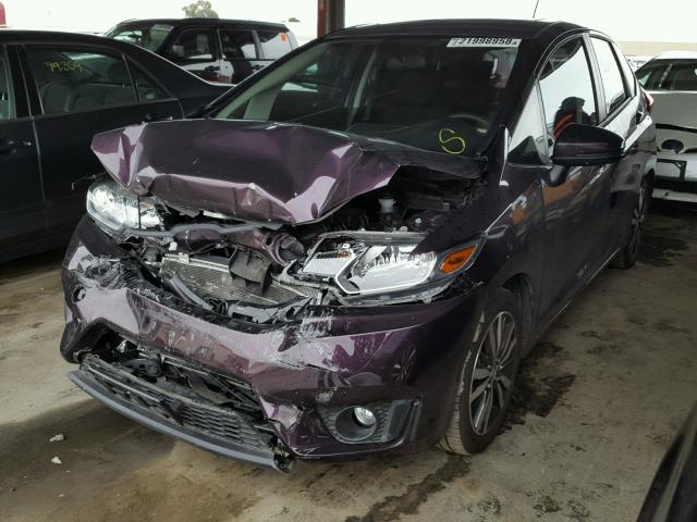 JHMGK5H75GX034569 - 2016 HONDA FIT EX PURPLE photo 2