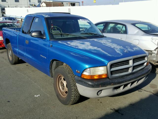 1B7GL22X0WS639682 - 1998 DODGE DAKOTA BLUE photo 1