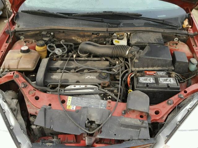 1FAFP36371W192952 - 2001 FORD FOCUS SE BURGUNDY photo 7