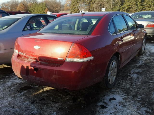 2G1WB5E33E1111179 - 2014 CHEVROLET IMPALA LIM BURGUNDY photo 4