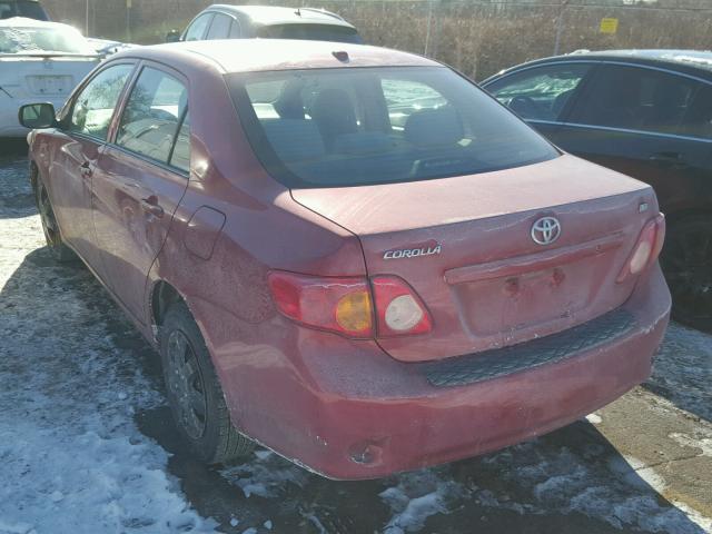 1NXBU4EE4AZ222751 - 2010 TOYOTA COROLLA BA RED photo 3