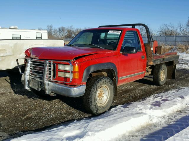 1GTGK24R0WE525570 - 1998 GMC SIERRA K25 RED photo 2