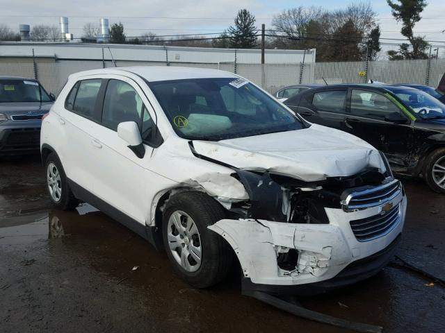 3GNCJKSB2GL265477 - 2016 CHEVROLET TRAX LS WHITE photo 1