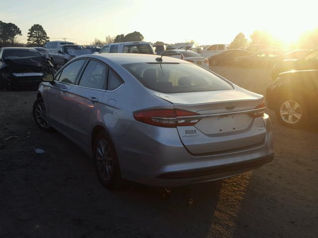 3FA6P0HD8HR339569 - 2017 FORD FUSION SE SILVER photo 3