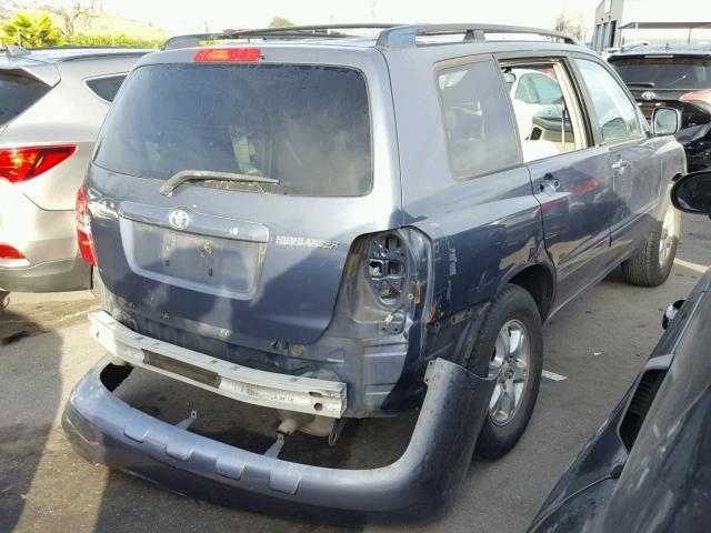 JTEGD21A120035473 - 2002 TOYOTA HIGHLANDER GRAY photo 4