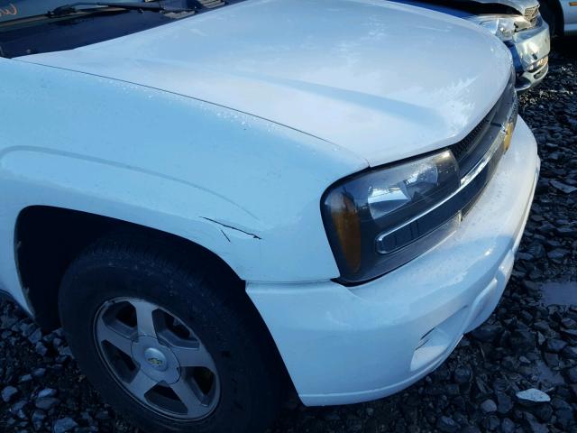 1GNDT13S552251739 - 2005 CHEVROLET TRAILBLAZE WHITE photo 9