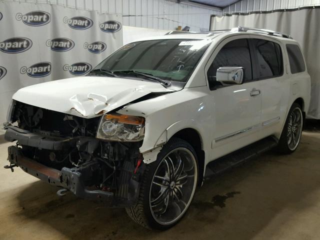 5N1BA0NFXAN616744 - 2010 NISSAN ARMADA PLA WHITE photo 2