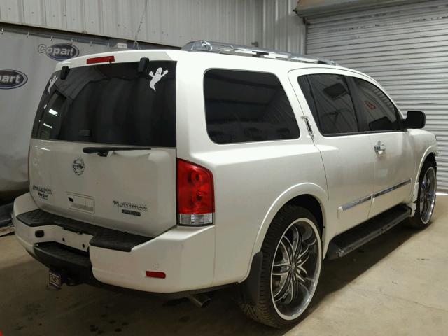 5N1BA0NFXAN616744 - 2010 NISSAN ARMADA PLA WHITE photo 4