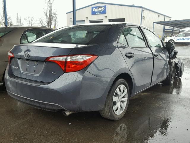 2T1BURHE2EC107453 - 2014 TOYOTA COROLLA L GRAY photo 4