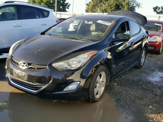 KMHDH4AE1DU555660 - 2013 HYUNDAI ELANTRA GL BLACK photo 2