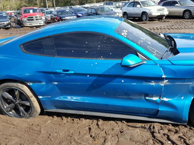 1FA6P8AM2F5429762 - 2015 FORD MUSTANG TURQUOISE photo 9