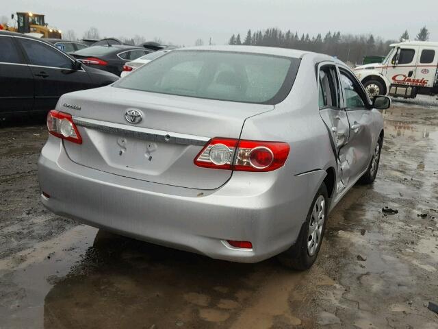 2T1BU4EE5CC785618 - 2012 TOYOTA COROLLA BA SILVER photo 4