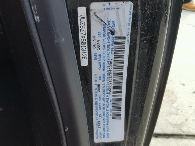 3VWBC21C2YM402967 - 2000 VOLKSWAGEN NEW BEETLE 黑色 照片 10