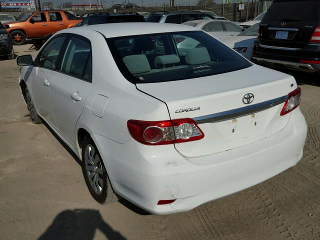 5YFBU4EE9DP101641 - 2013 TOYOTA COROLLA BA WHITE photo 3