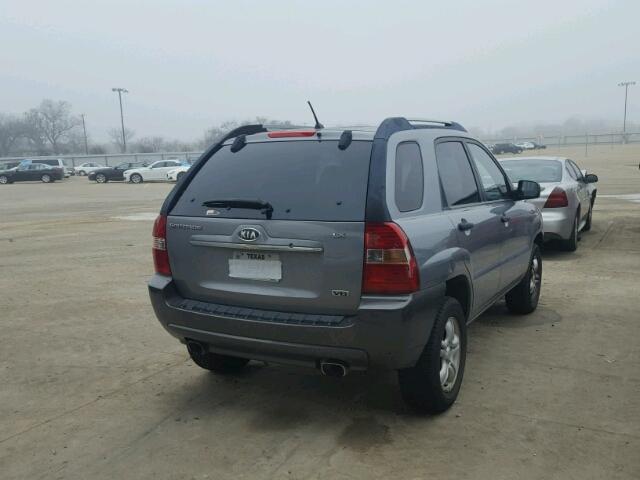 KNDJF723177313076 - 2007 KIA SPORTAGE E SILVER photo 4