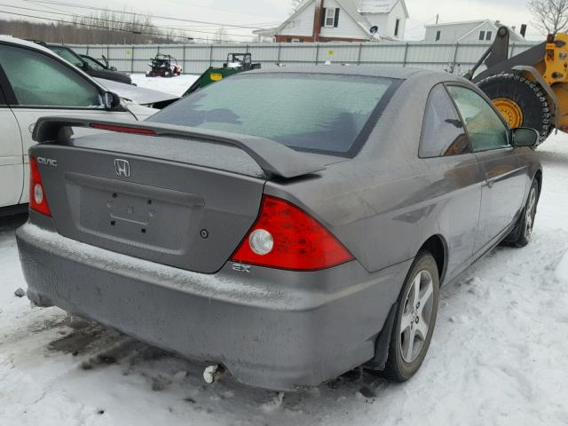 1HGEM22904L073151 - 2004 HONDA CIVIC EX GRAY photo 4