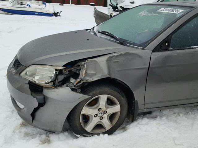 1HGEM22904L073151 - 2004 HONDA CIVIC EX ნაცრისფერი ფოტო 9