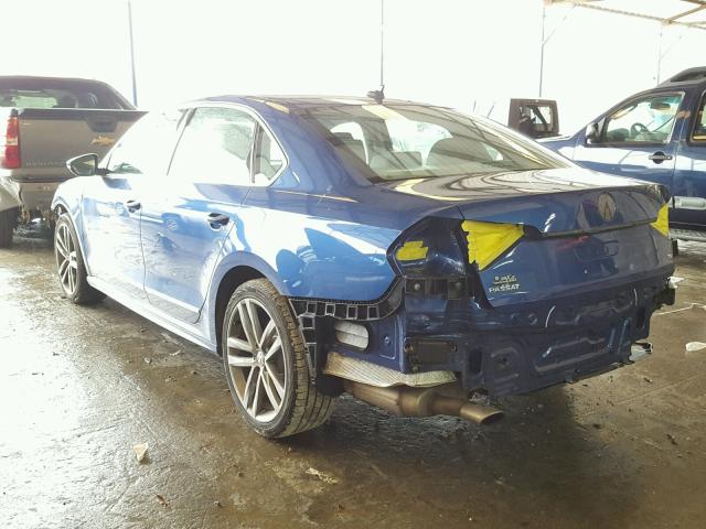 1VWDT7A39HC069691 - 2017 VOLKSWAGEN PASSAT R-L BLUE photo 3