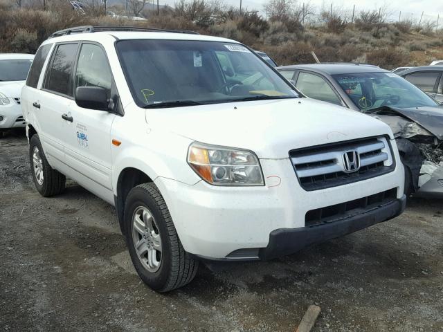 5FNYF18177B009262 - 2007 HONDA PILOT LX WHITE photo 1