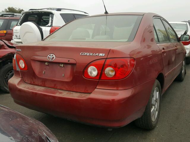 1NXBR32E36Z618418 - 2006 TOYOTA COROLLA CE RED photo 4