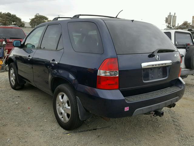 2HNYD18273H533024 - 2003 ACURA MDX BLUE photo 3