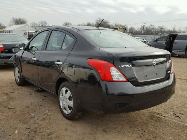 3N1CN7AP0CL924676 - 2012 NISSAN VERSA S BLACK photo 3