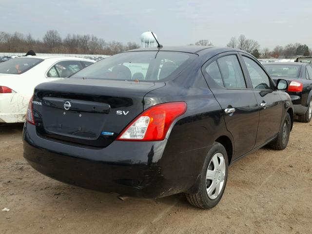 3N1CN7AP0CL924676 - 2012 NISSAN VERSA S BLACK photo 4