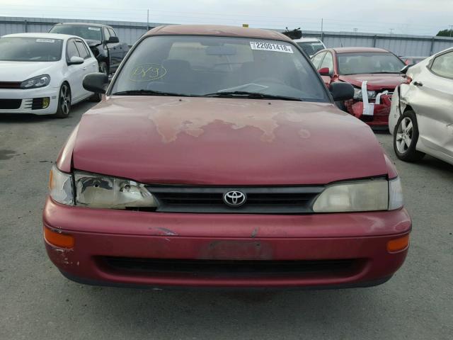 JT2AE09V7S0103268 - 1995 TOYOTA COROLLA BA BURGUNDY photo 9