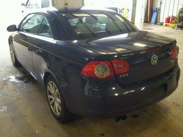 WVWFA71F37V050889 - 2007 VOLKSWAGEN EOS 2.0T L BLUE photo 3