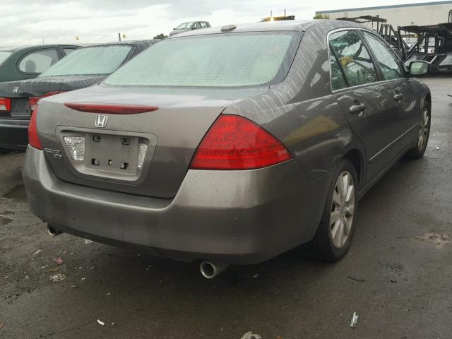 1HGCM66877A010256 - 2007 HONDA ACCORD EX GRAY photo 4