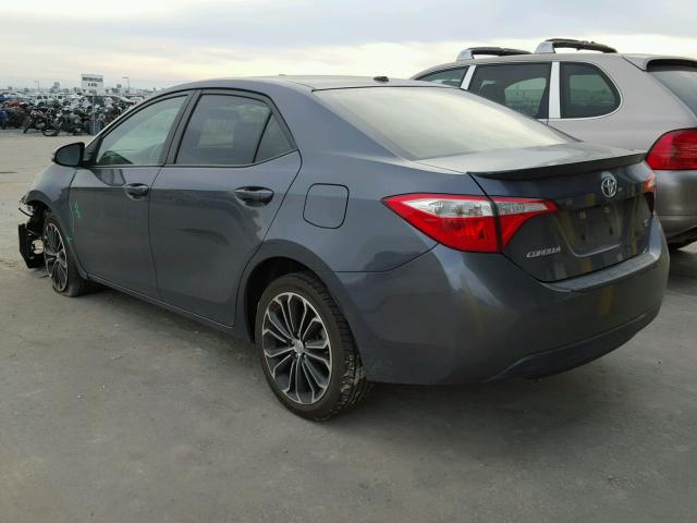 5YFBURHE2EP025643 - 2014 TOYOTA COROLLA L GRAY photo 3