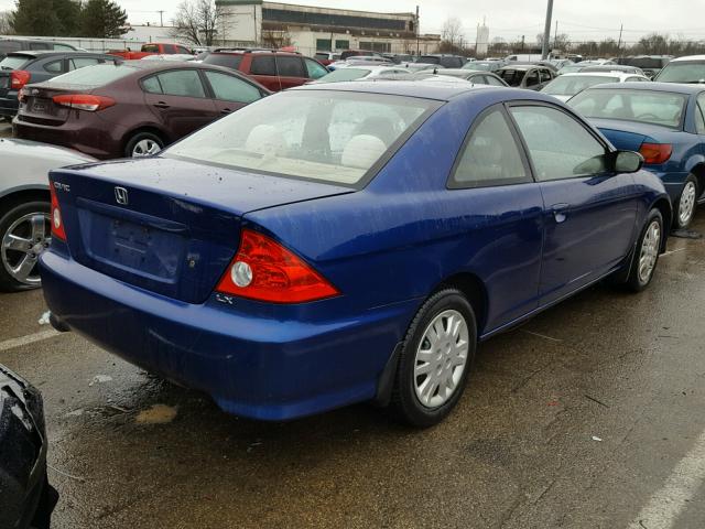 1HGEM225X4L083358 - 2004 HONDA CIVIC LX BLUE photo 4