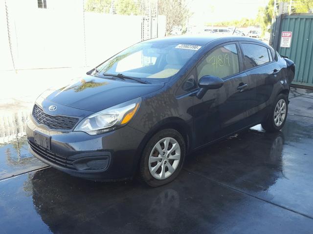 KNADM4A32D6146874 - 2013 KIA RIO LX BLACK photo 2