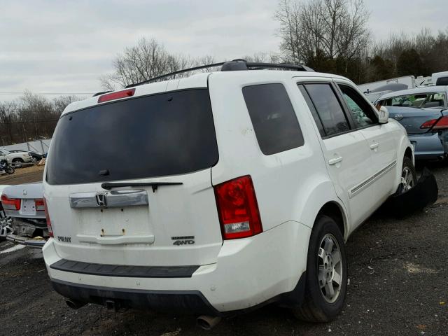 5FNYF48819B012191 - 2009 HONDA PILOT TOUR WHITE photo 4