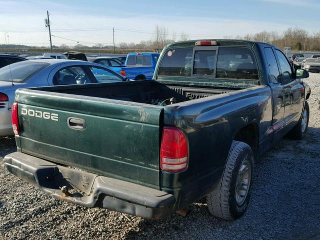 1B7GL22X8YS568234 - 2000 DODGE DAKOTA GREEN photo 4