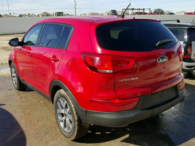 KNDPB3AC5F7763585 - 2015 KIA SPORTAGE L RED photo 3