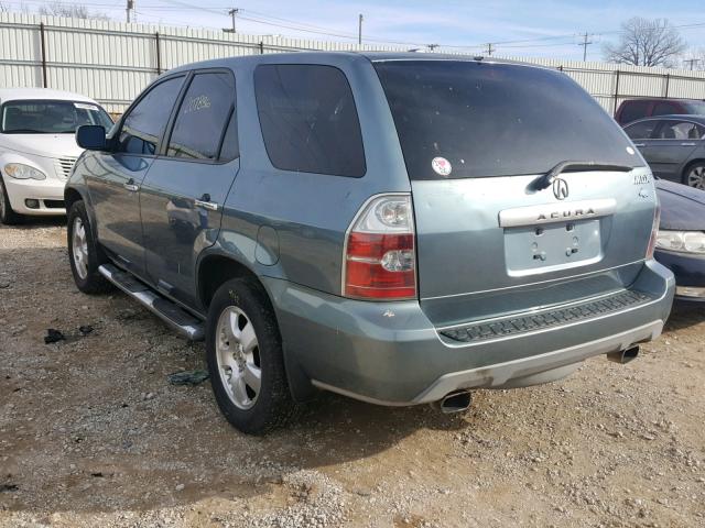 2HNYD18266H531737 - 2006 ACURA MDX BLUE photo 3