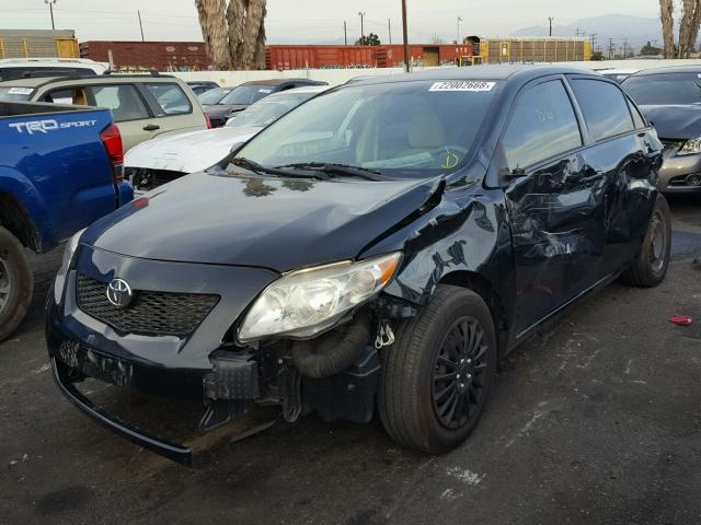 1NXBU4EE5AZ334183 - 2010 TOYOTA COROLLA BA BLACK photo 2