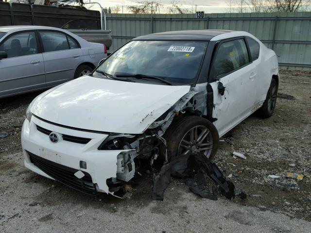 JTKJF5C76D3065490 - 2013 SCION TC WHITE photo 2