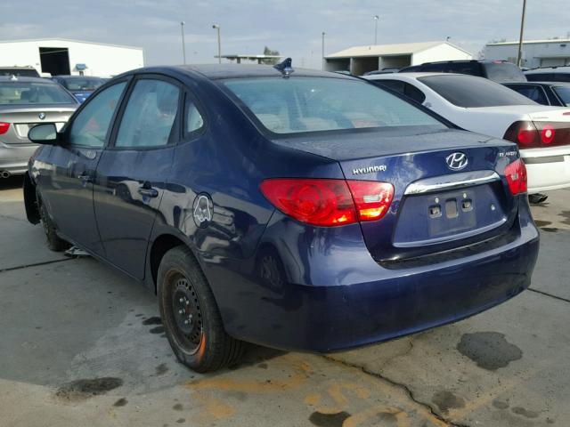 KMHDU4AD1AU889427 - 2010 HYUNDAI ELANTRA BL BLUE photo 3